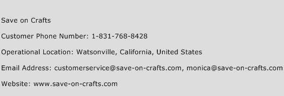 Save on Crafts Phone Number Customer Service
