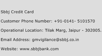 Sbbj Credit Card Phone Number Customer Service
