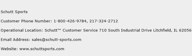Schutt Sports Phone Number Customer Service