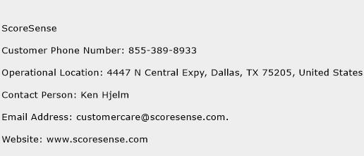 ScoreSense Phone Number Customer Service