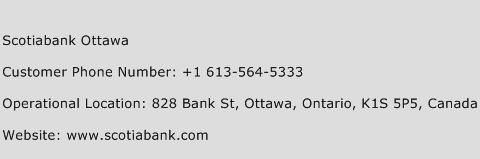 ottawa scotiabank customer service number phone
