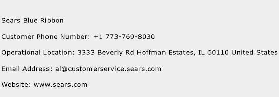 Sears Blue Ribbon Phone Number Customer Service