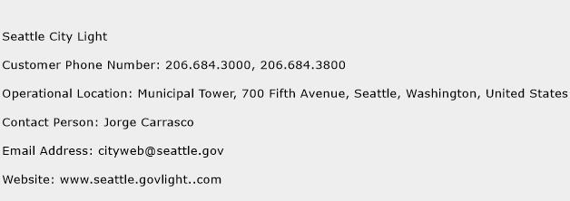 Seattle City Light Phone Number Customer Service