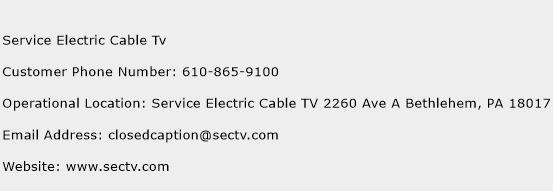 Service Electric Cable Tv Phone Number Customer Service