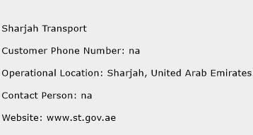 Sharjah Transport Phone Number Customer Service