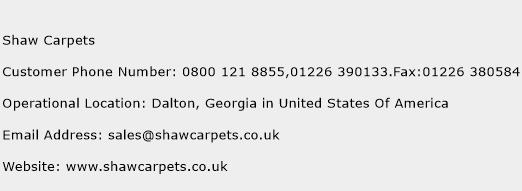 Shaw Carpets Phone Number Customer Service
