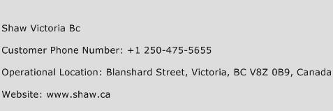 Shaw Victoria Bc Phone Number Customer Service