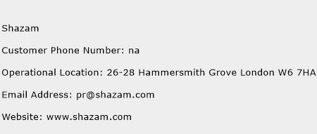 Shazam Phone Number Customer Service