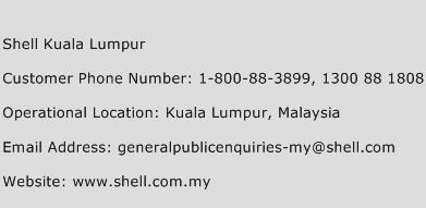 Shell Kuala Lumpur Phone Number Customer Service