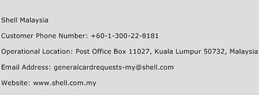 Shell Malaysia Phone Number Customer Service