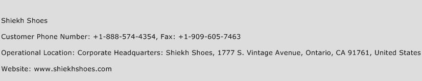 Shiekh Shoes Phone Number Customer Service
