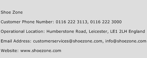 Shoe Zone Phone Number Customer Service