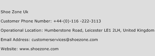 Shoe Zone Uk Phone Number Customer Service