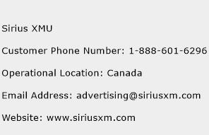 Sirius XMU Phone Number Customer Service