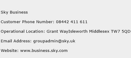 Sky Business Phone Number Customer Service