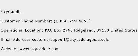 SkyCaddie Phone Number Customer Service