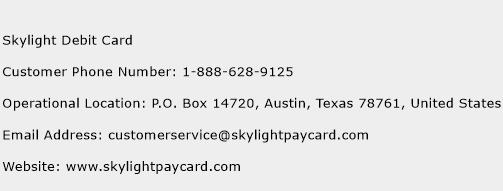 Skylight Debit Card Contact Number | Skylight Debit Card Customer