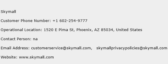 Skymall Phone Number Customer Service