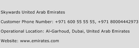 Skywards United Arab Emirates Phone Number Customer Service