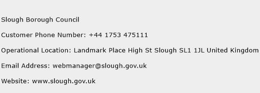 Slough Borough Council Phone Number Customer Service