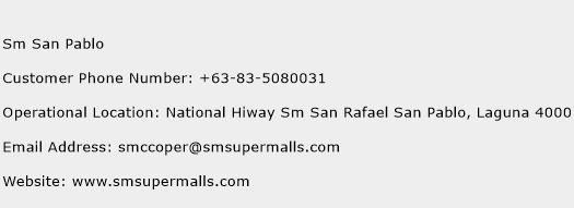Sm San Pablo Phone Number Customer Service