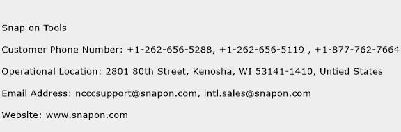 Snap on Tools Phone Number Customer Service