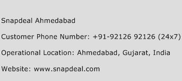 Snapdeal Ahmedabad Phone Number Customer Service