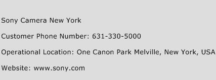 Sony Camera New York Phone Number Customer Service