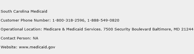 South Carolina Medicaid Phone Number Customer Service