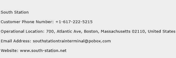 South Station Contact Number | South Station Customer Service Number ...