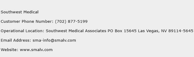 Southwest Medical Phone Number Customer Service