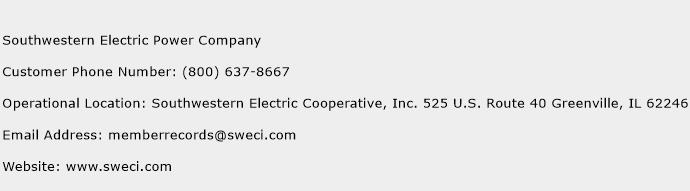Southwestern Electric Power Company Phone Number Customer Service