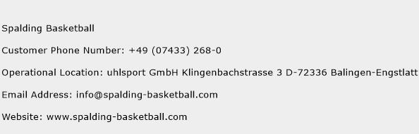 Spalding Basketball Phone Number Customer Service