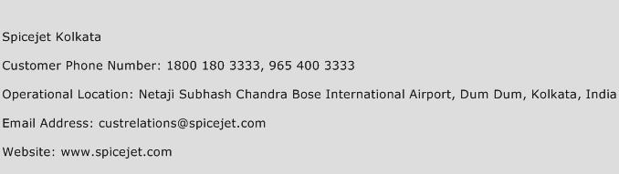 Spicejet Kolkata Phone Number Customer Service