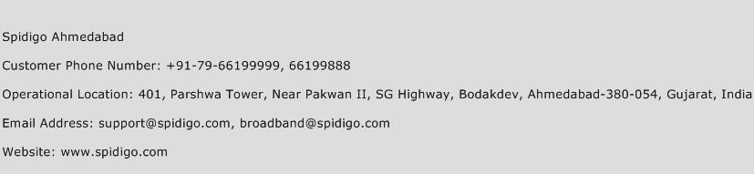 Spidigo Ahmedabad Phone Number Customer Service