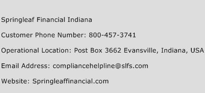 Springleaf Financial Indiana Phone Number Customer Service