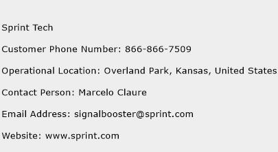 Sprint Tech Phone Number Customer Service