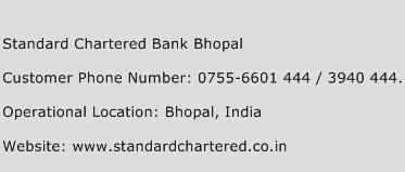Standard Chartered Bank Bhopal Phone Number Customer Service