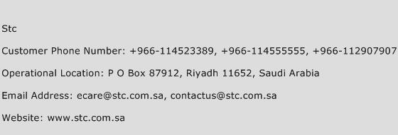  Stc Contact Number Stc Customer Service Number Stc Toll Free Number