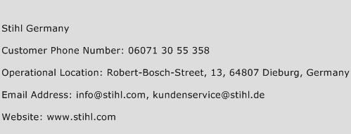 Stihl Germany Phone Number Customer Service