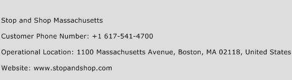 Stop and Shop Massachusetts Phone Number Customer Service