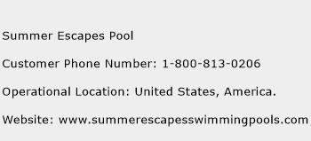 Summer Escapes Pool Phone Number Customer Service