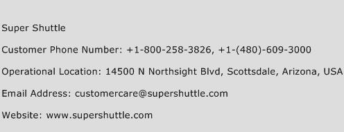Super Shuttle Phone Number Customer Service