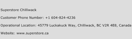 Superstore Chilliwack Phone Number Customer Service