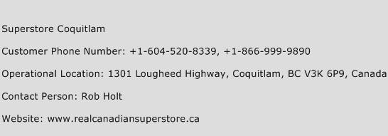 Superstore Coquitlam Phone Number Customer Service