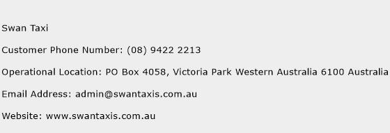 Swan Taxi Phone Number Customer Service