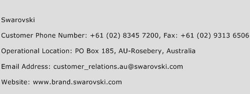 Swarovski Phone Number Customer Service
