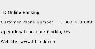 TD Online Banking Phone Number Customer Service