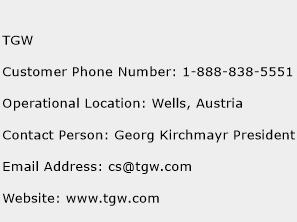TGW Phone Number Customer Service