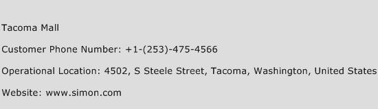 Tacoma Mall Phone Number Customer Service